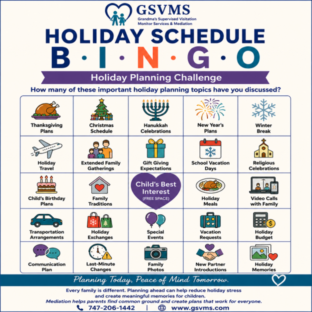 Holiday Schedule Planning Co-Parenting