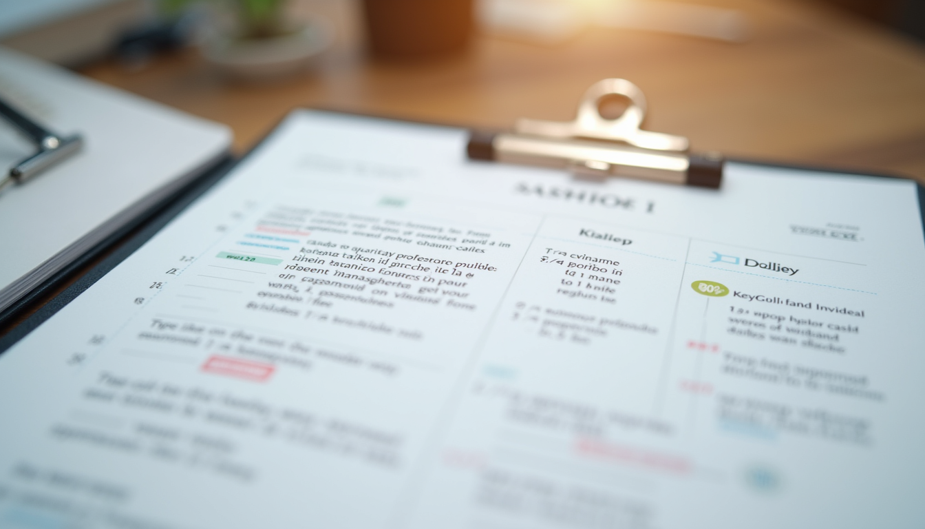 Close-up view of a calendar with scheduled self-care activities